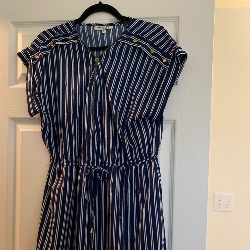 Speed Control Blue and white strip dress Size XL